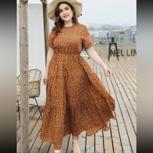 Plus Daisy Floral Ruffle Hem Swing Maxi Dress Size 2X